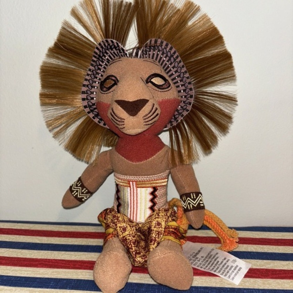 THE LION KING Broadway Musical SIMBA Lion Plush Stuffed Animal toy Disney New 12